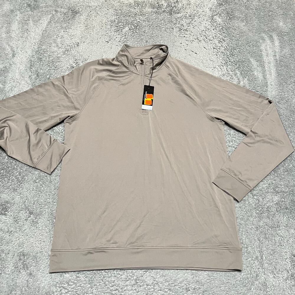 Southern Seam Shirt Mens Medium Gray Quarter Zip Golf Performance Long Sleeve
